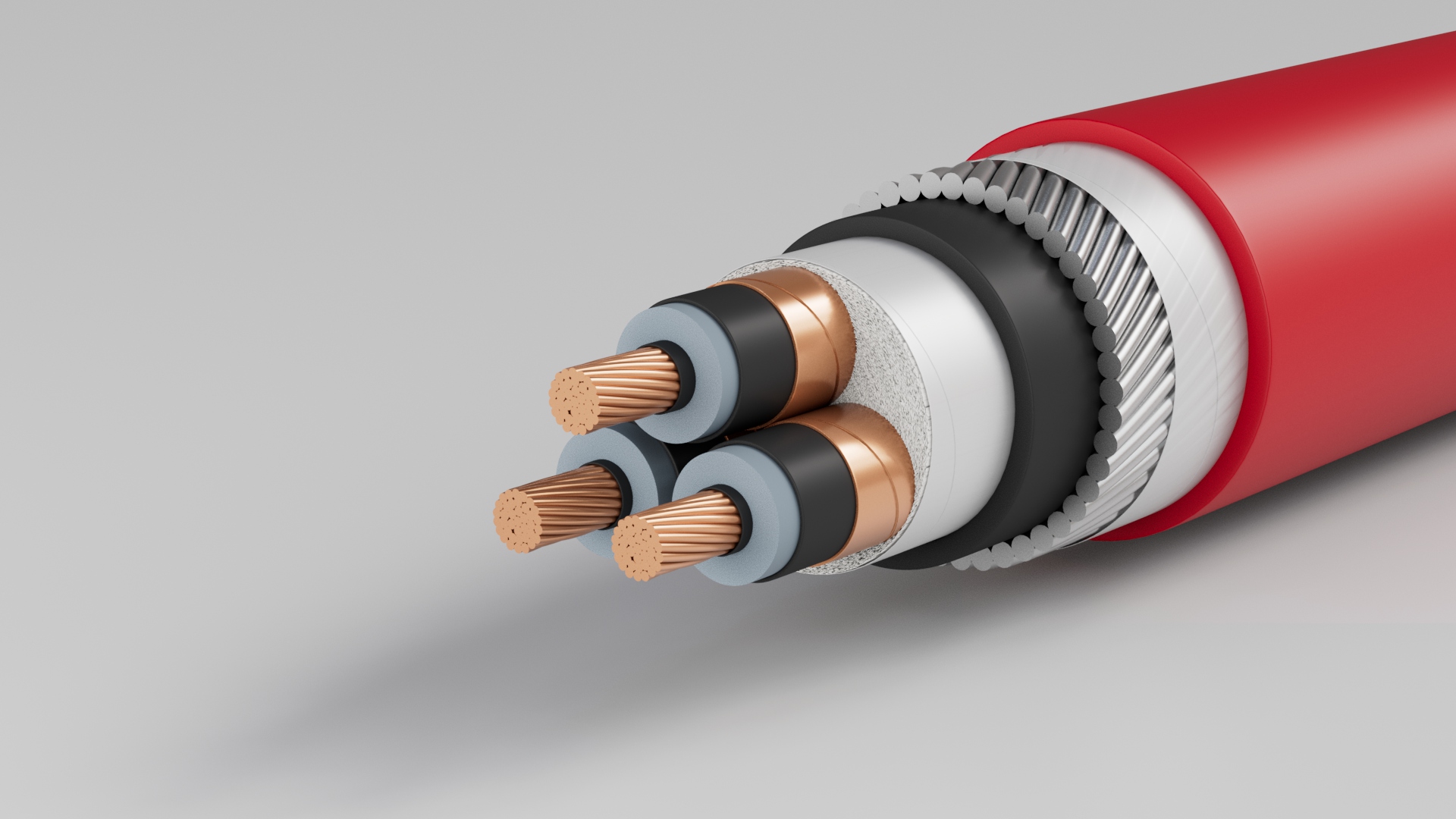 Multicores Copper & Aluminum Steel Wires Conductors 8.7 / 15 (17.5) KV